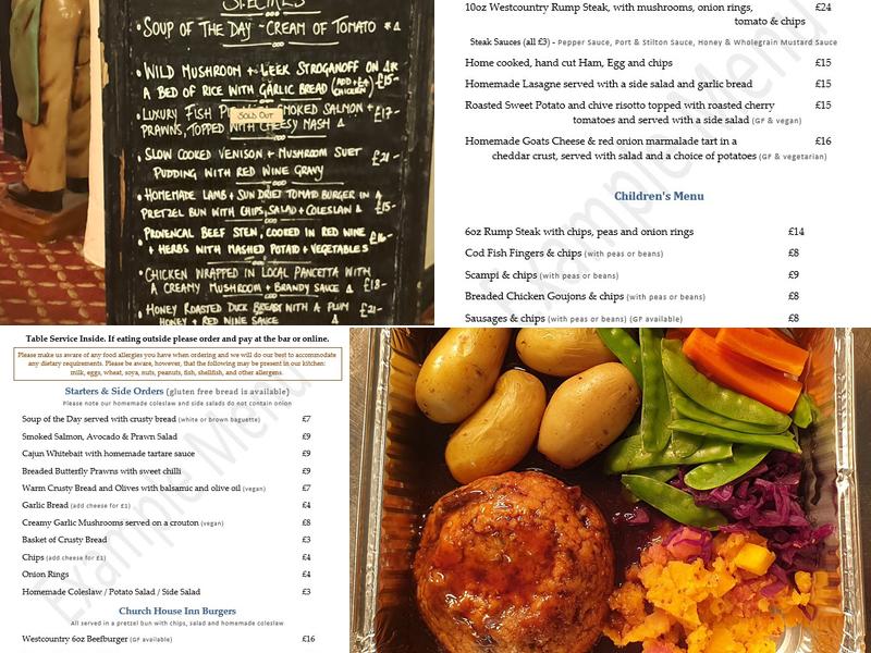 The Church House Inn Menu