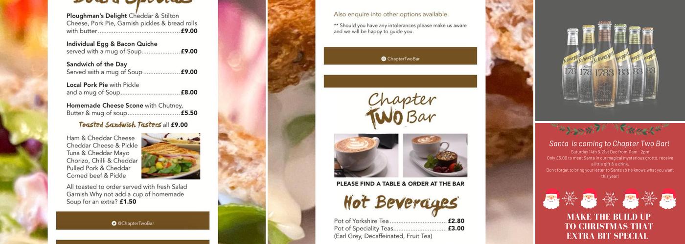 Chapter Two Bar Menu