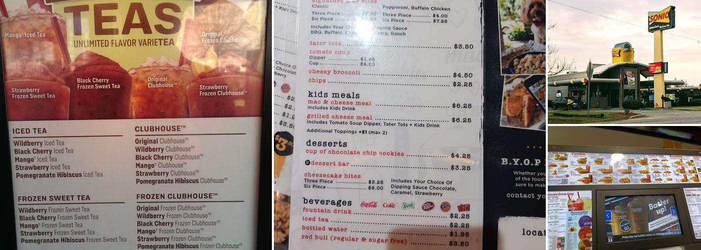Sonic Drive-In Menu