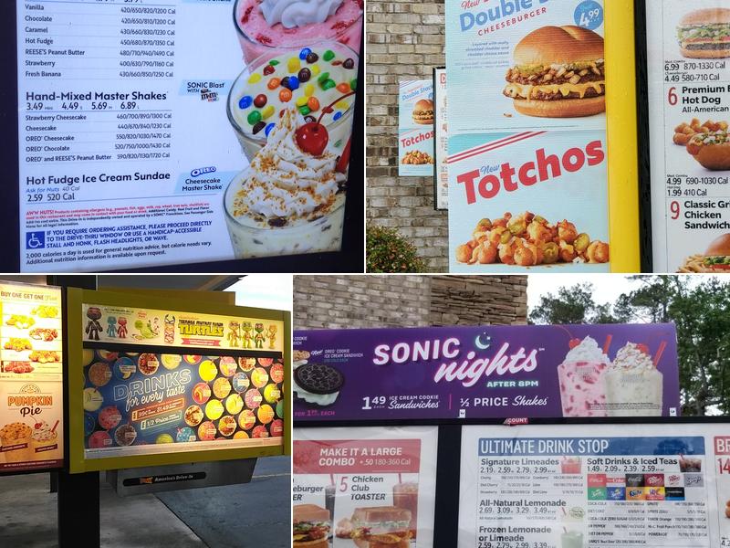 Sonic Drive-In Menu