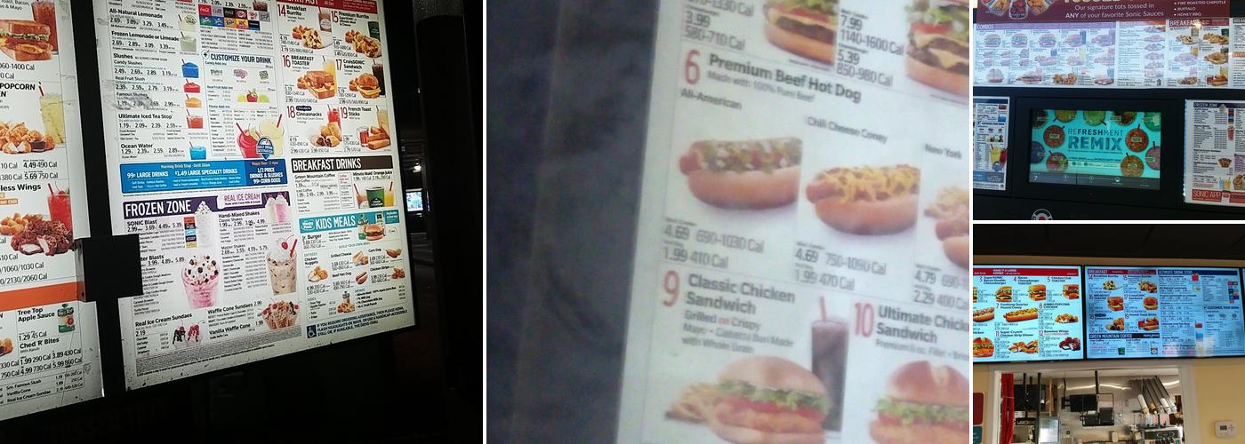 Sonic Drive-In Menu