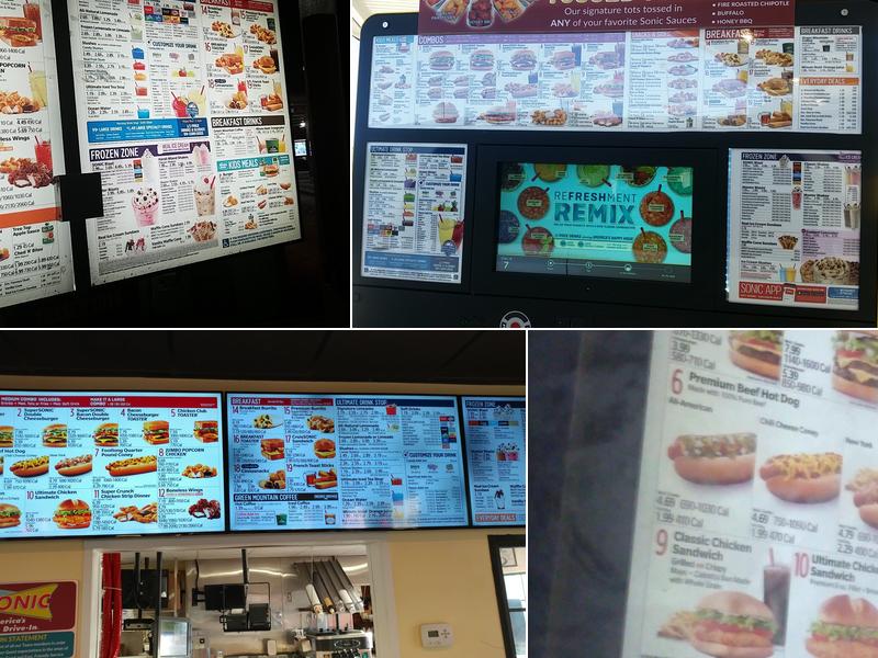 Sonic Drive-In Menu