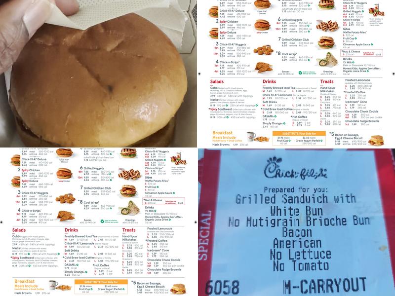 Chick-fil-A Menu