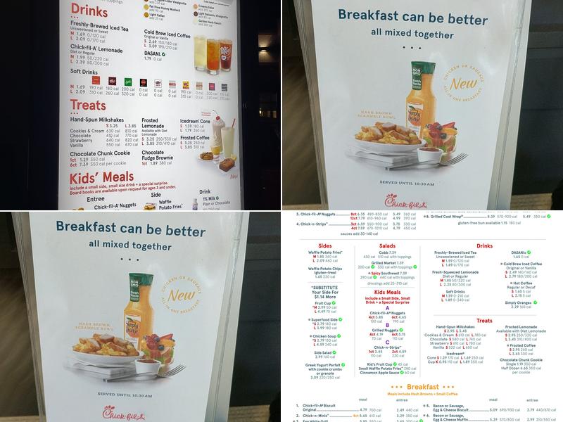 Chick-fil-A Menu