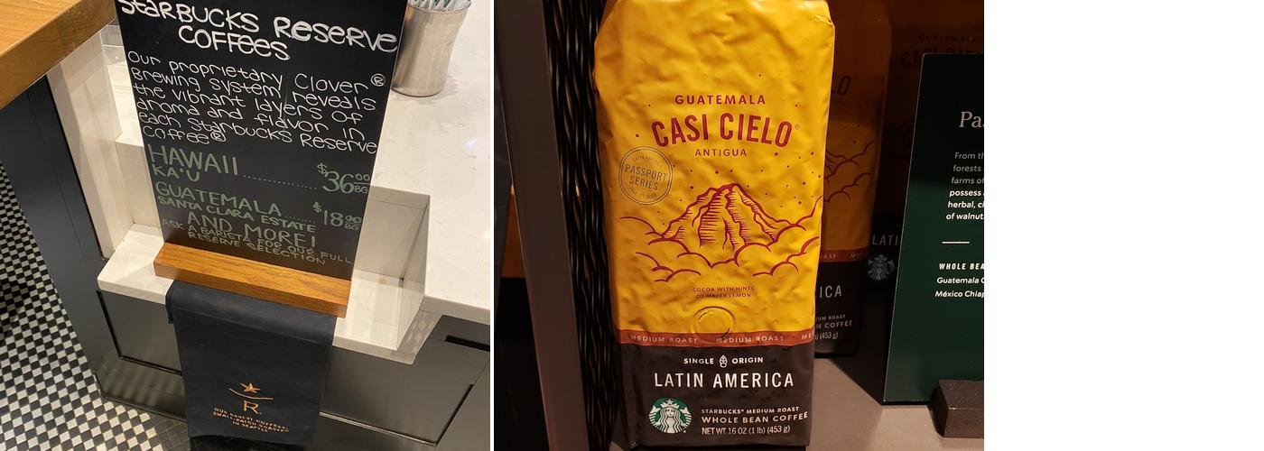 Starbucks Coffee Company Menu