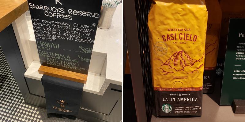 Starbucks Coffee Company Menu