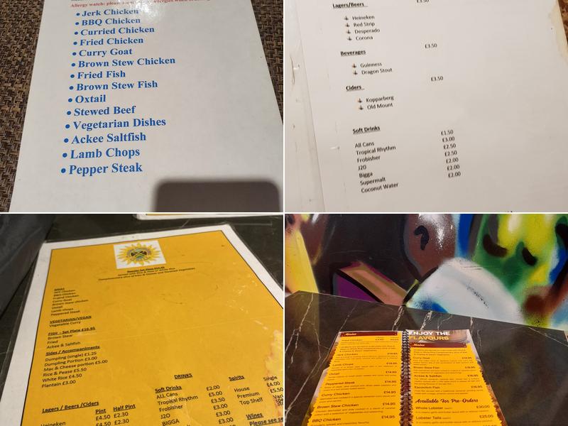 Comie's Caribbean Grill Menu