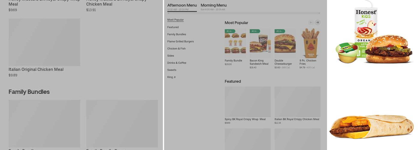 Burger King Menu