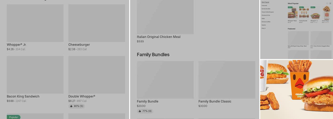 Burger King Menu
