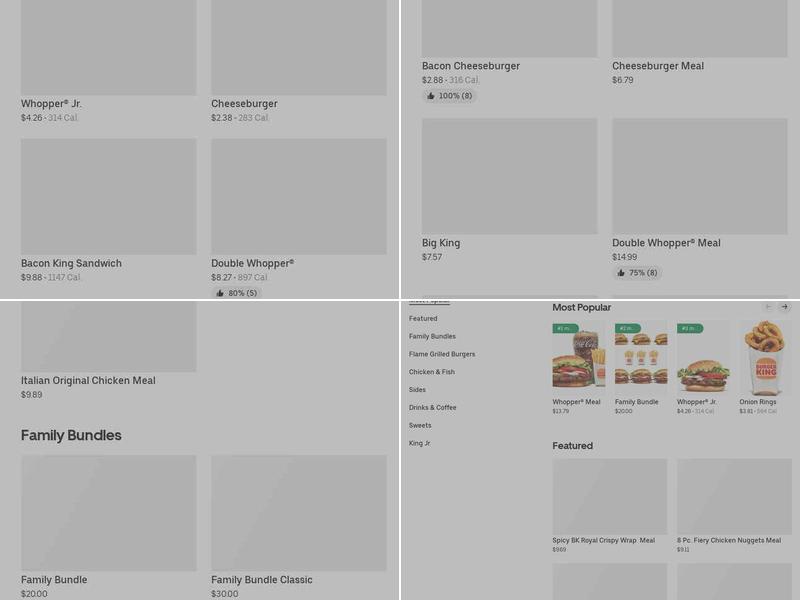 Burger King Menu