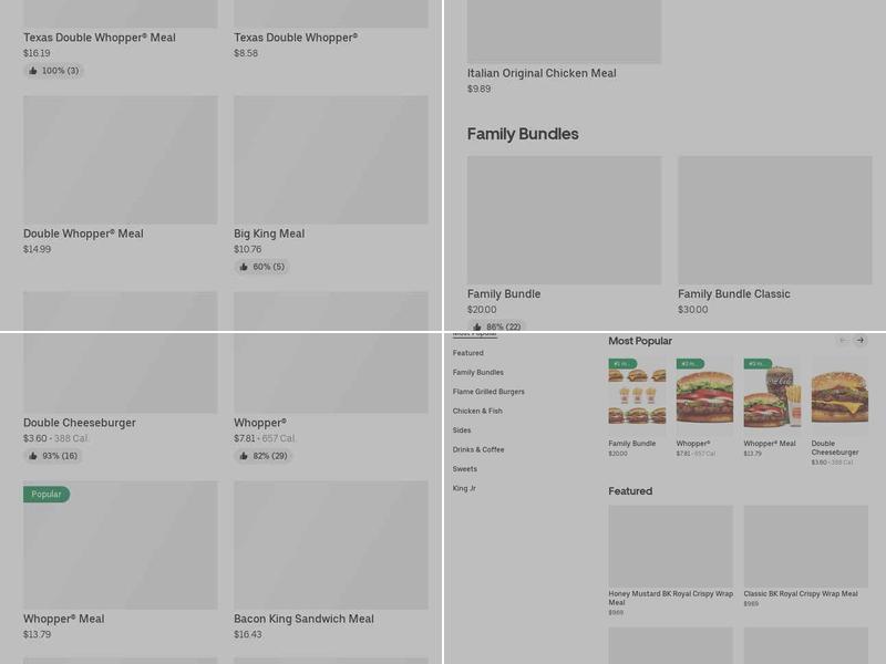 Burger King Menu