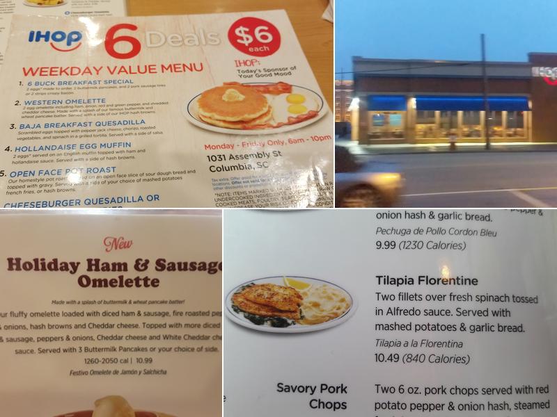 IHOP Menu
