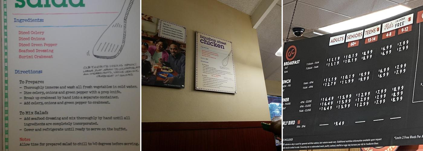 Golden Corral Buffet & Grill Menu