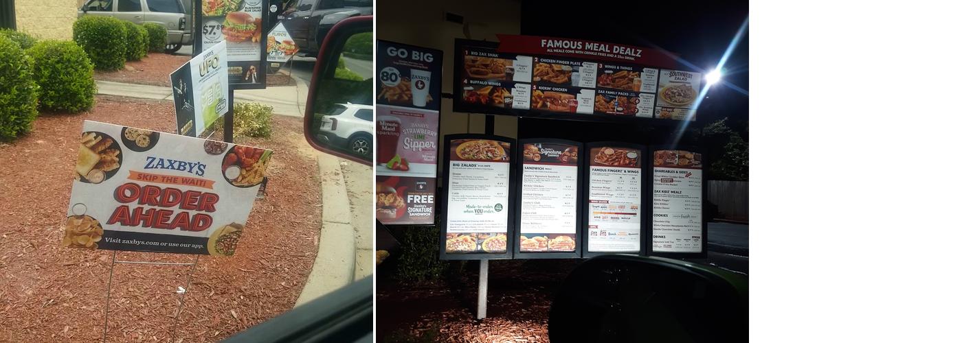 Zaxby's Chicken Fingers & Buffalo Wings Menu