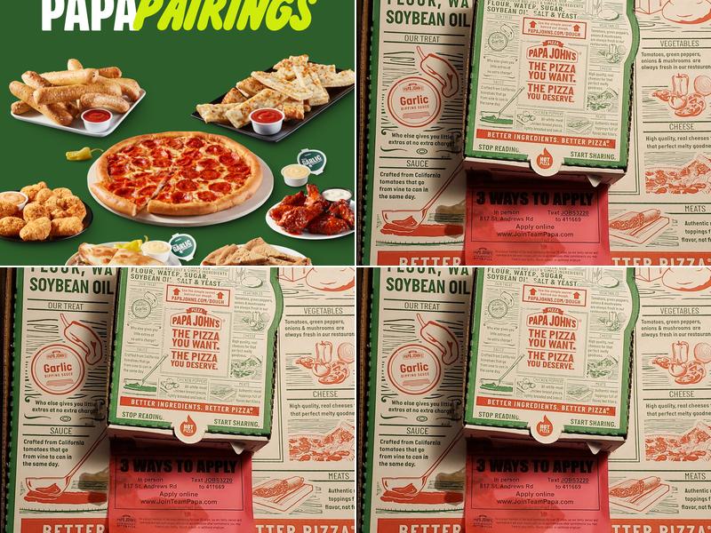 Papa Johns Pizza Menu