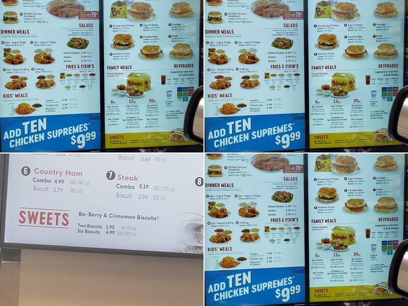 Bojangles Menu