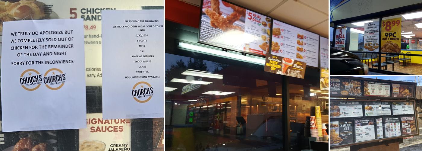 Church's Texas Chicken Menu