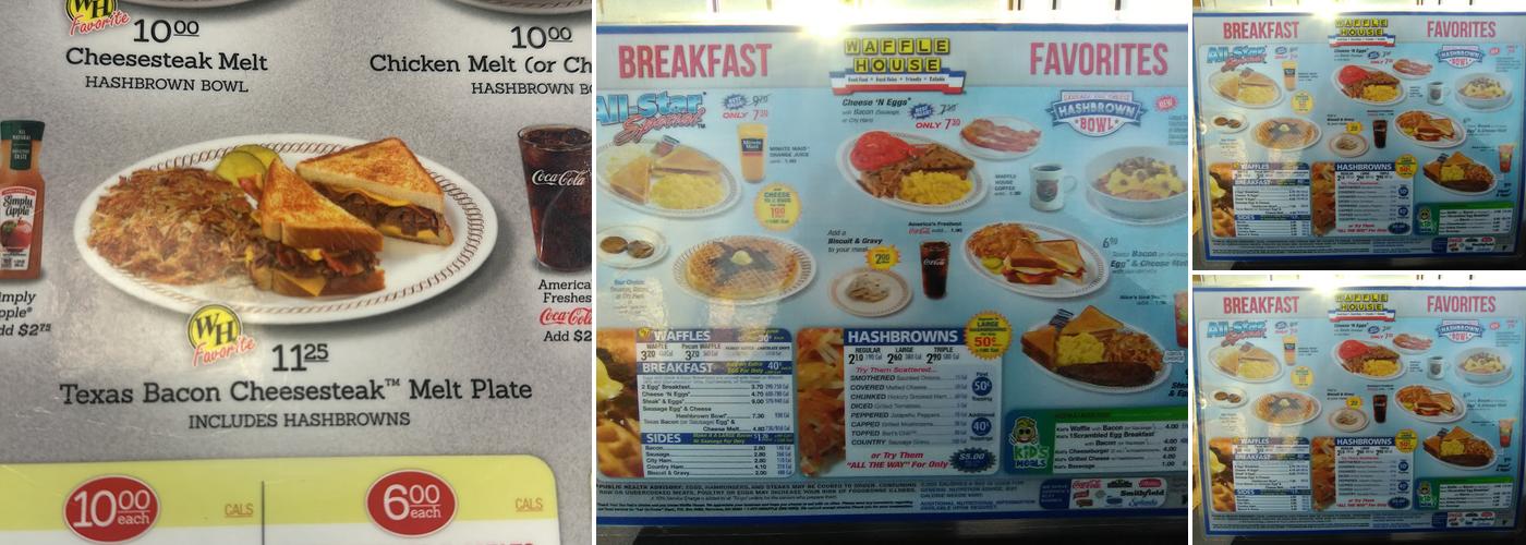 Waffle House Menu