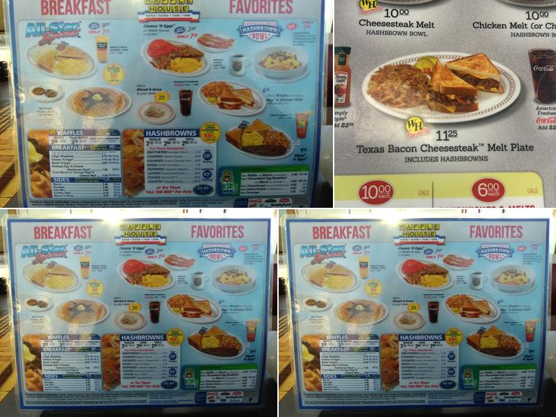 Waffle House Menu