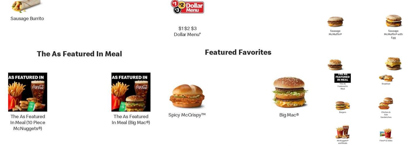 McDonald's Menu