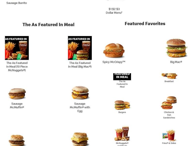 McDonald's Menu