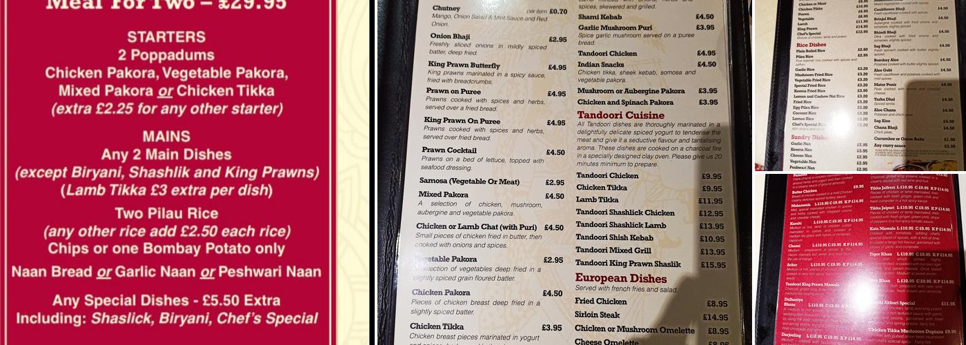 Nairn Tandoori Menu