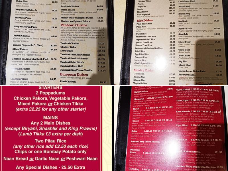 Nairn Tandoori Menu