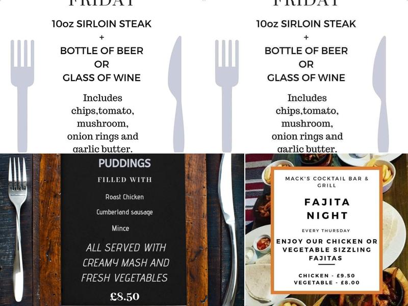 Mack's Menu