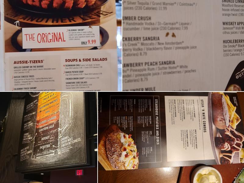 Outback Steakhouse Menu