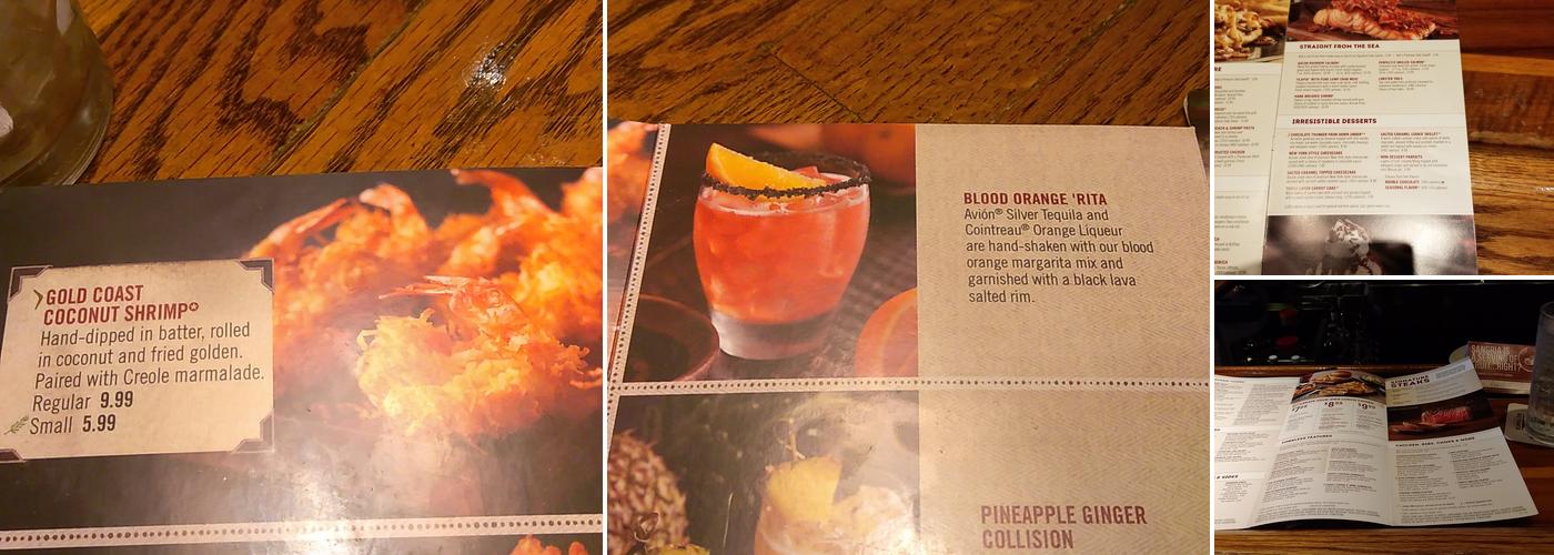 Outback Steakhouse Menu