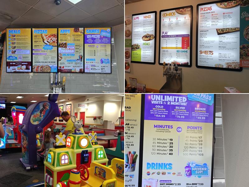 Chuck E. Cheese Menu