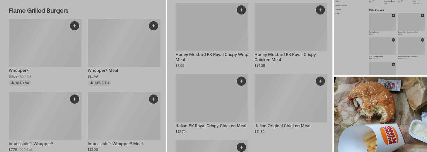 Burger King Menu