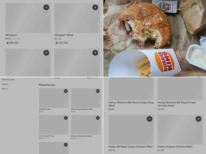 Burger King Menu