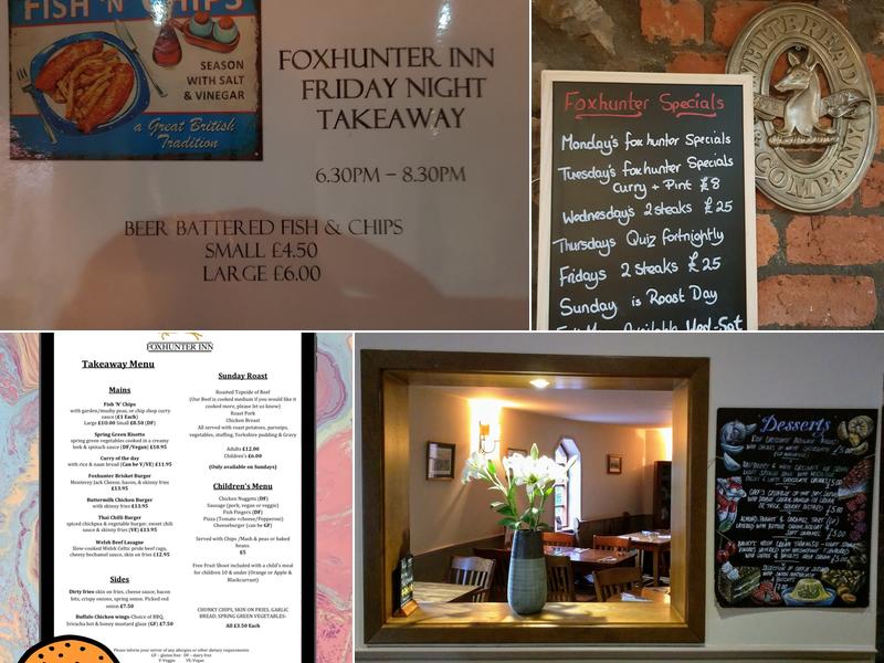 Foxhunter Inn Menu