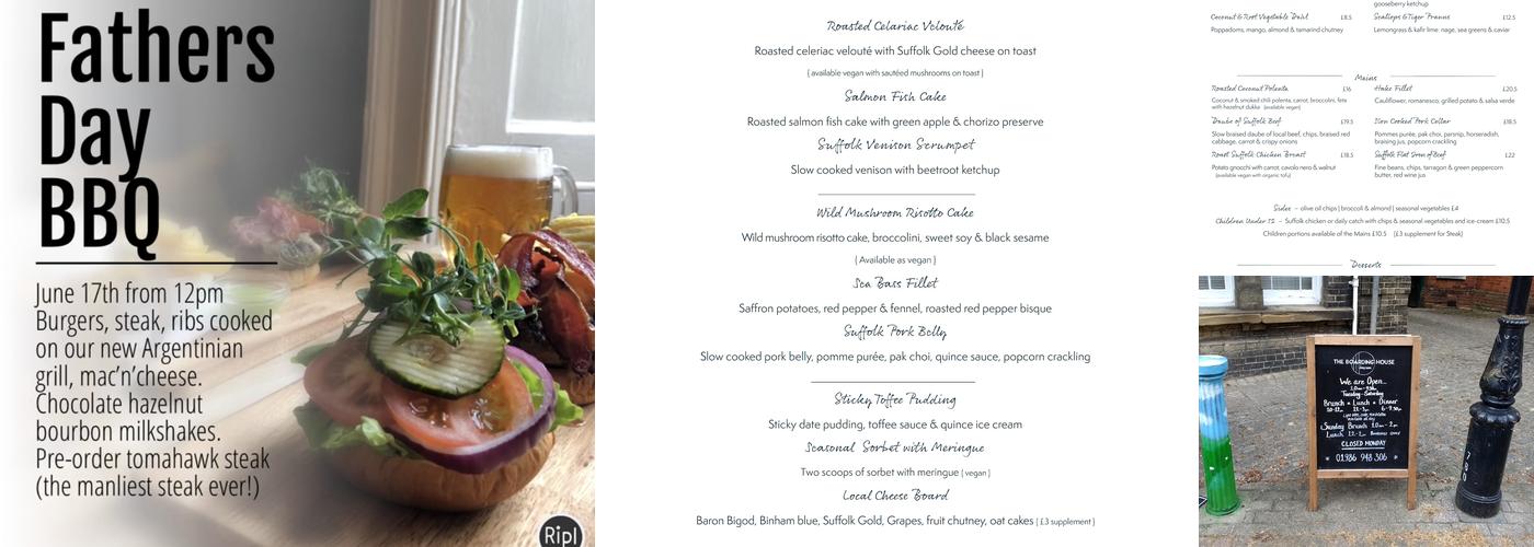 Boarding House Halesworth Menu