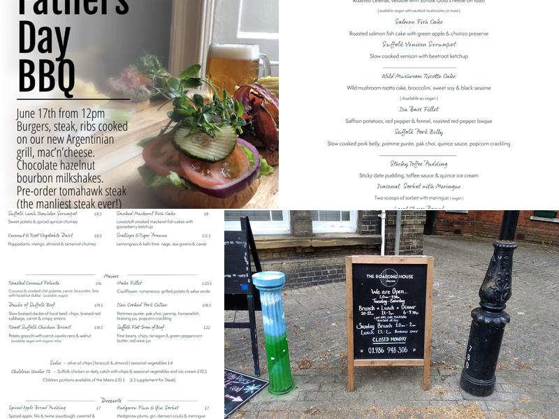 Boarding House Halesworth Menu