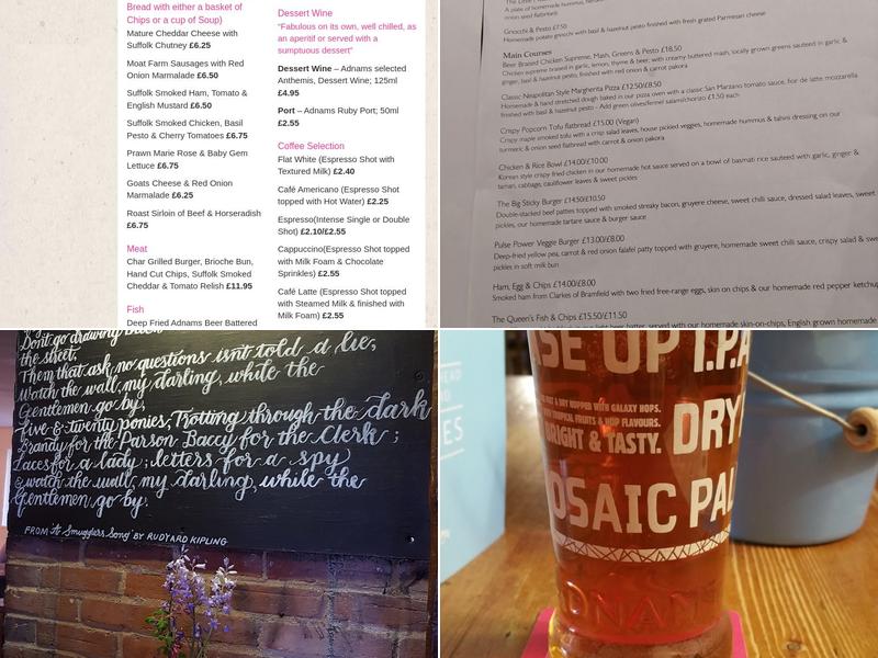 Queens Head Blyford Menu