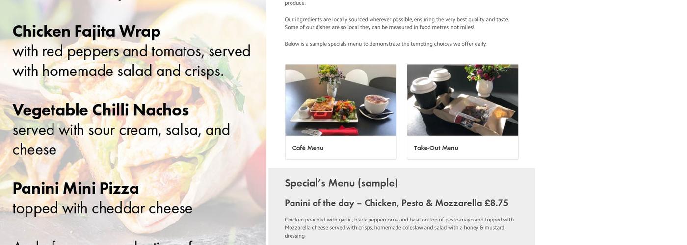 The Pennoyer Centre Menu