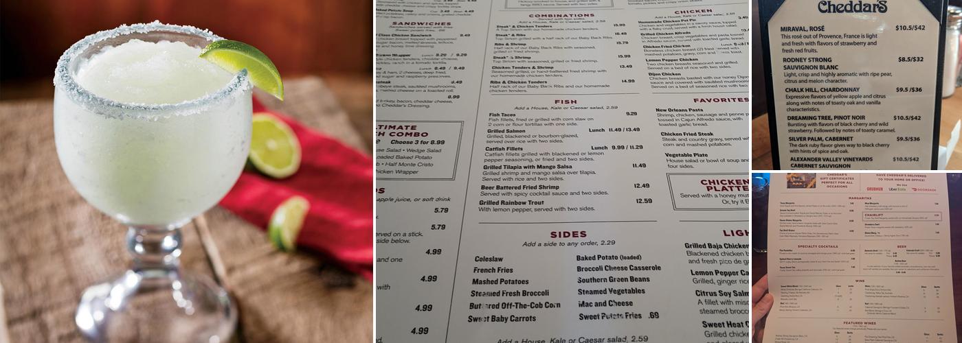 Cheddar's Scratch Kitchen Menu