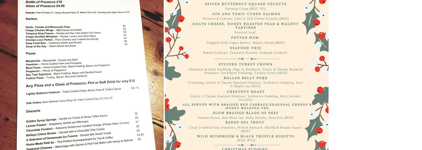 The Bay Tree Inn Menu
