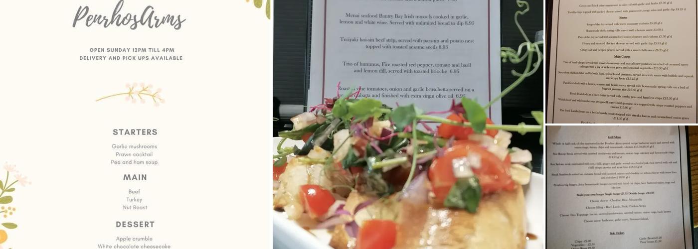 The Penrhos Arms Menu