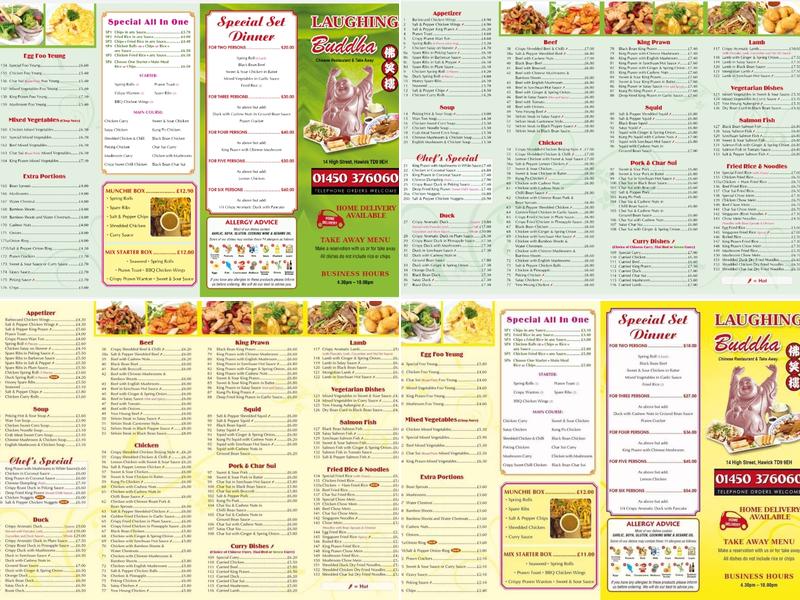The Laughing Buddha Menu