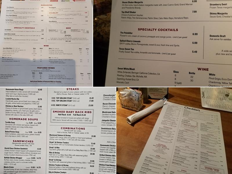 Cheddar's Scratch Kitchen Menu