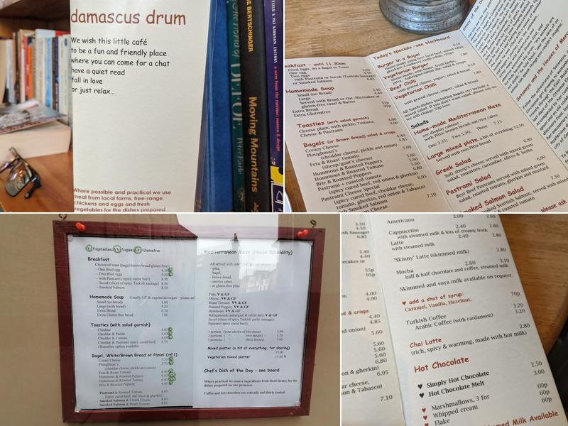 Damascus Drum Menu