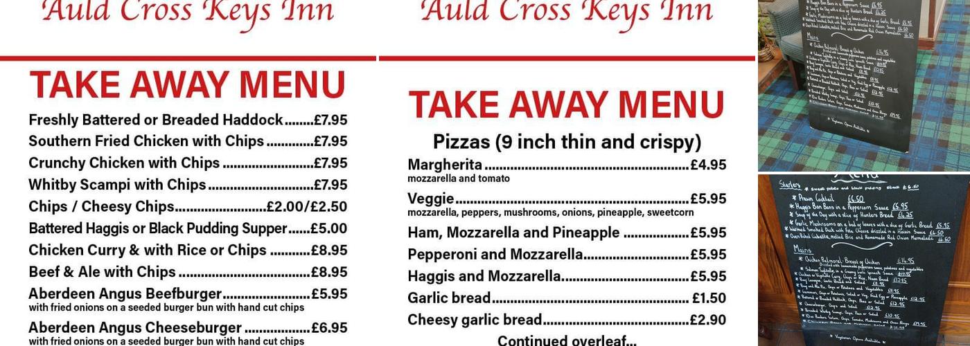 Auld Cross Keys Inn Menu