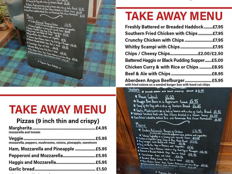 Auld Cross Keys Inn Menu