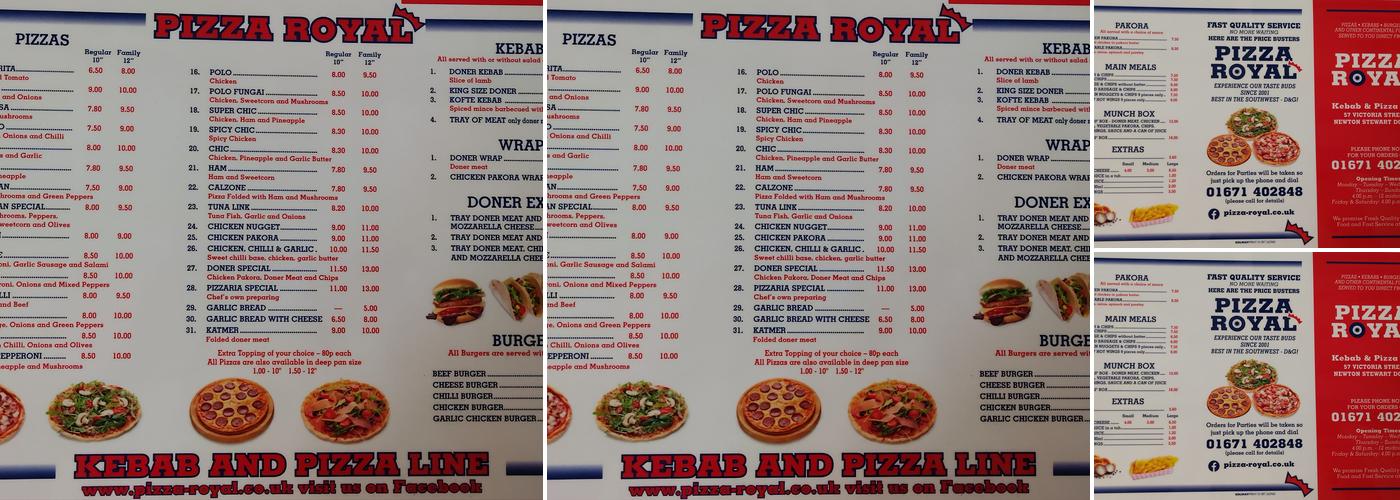 Pizza Royal Menu
