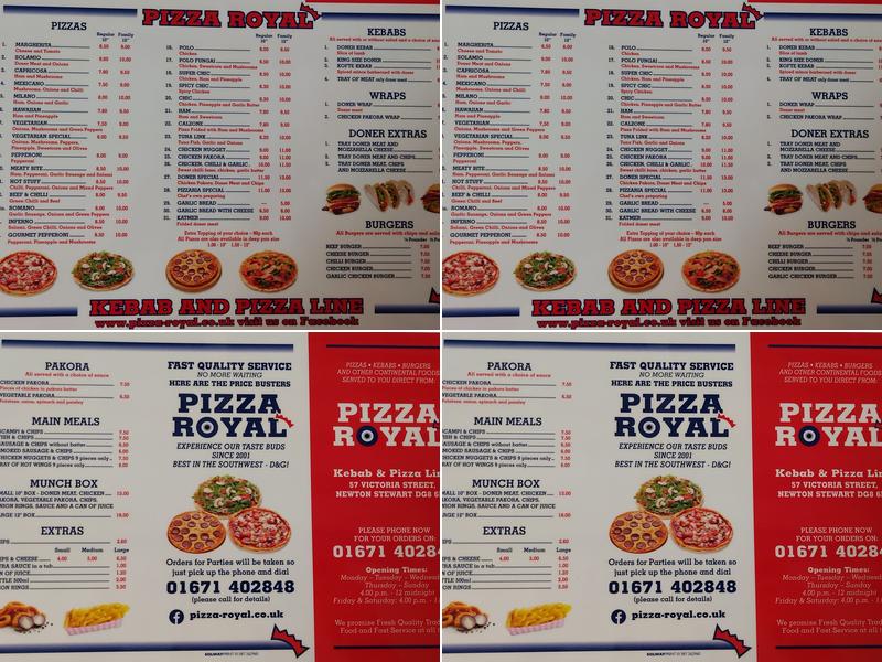 Pizza Royal Menu