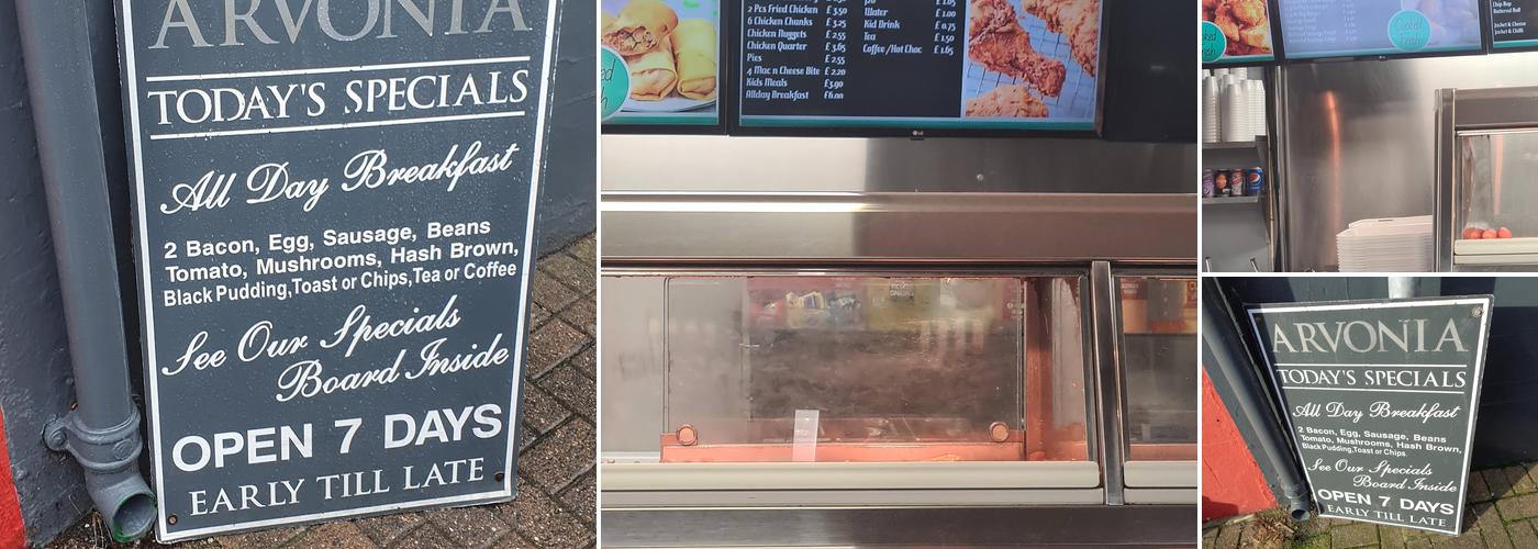 Arvonia Fish & Chips Menu