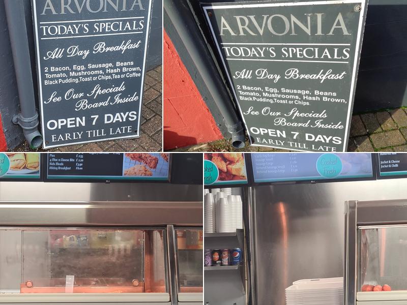 Arvonia Fish & Chips Menu